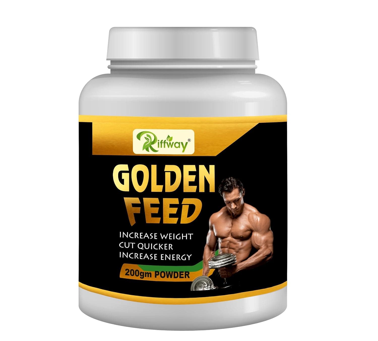 Golden feed |Weight Gain Powder Advanced Formula For Fast Weight Gain,Weight Lifters Supplement | Weight Gainer For/Mass Muscle Protein Formula|Weight Gain Ayurvedic Powder| 200gm