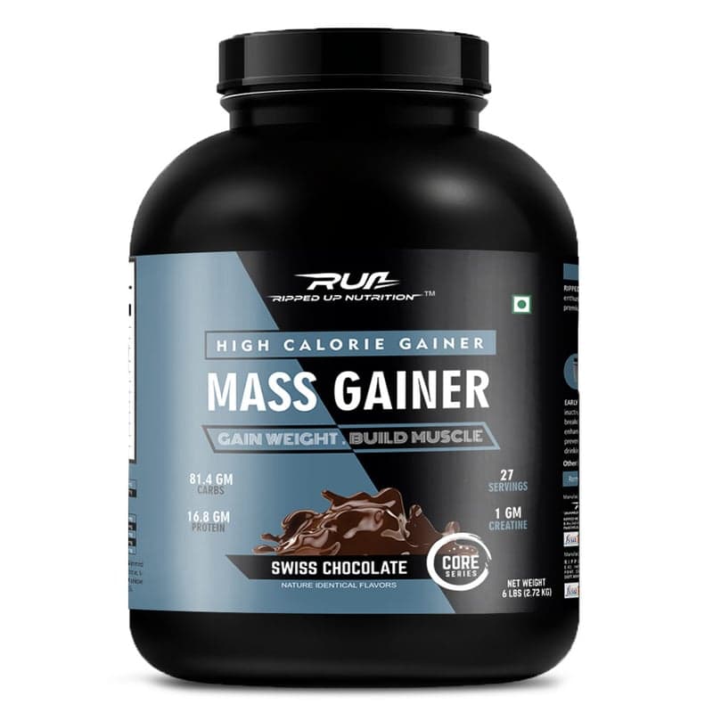 Ripped Up Nutrition Mass Gainer, 6 lb Swiss Chocolate