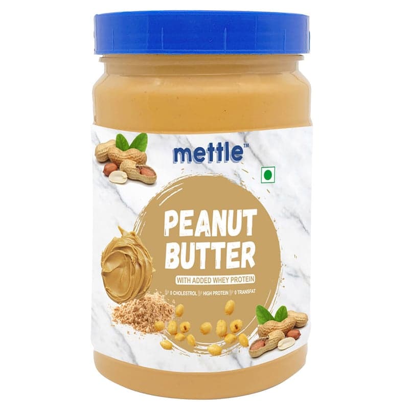 Mettle High Protein Peanut Butter (with Added Whey Protein), 0.907 kg Unflavoured