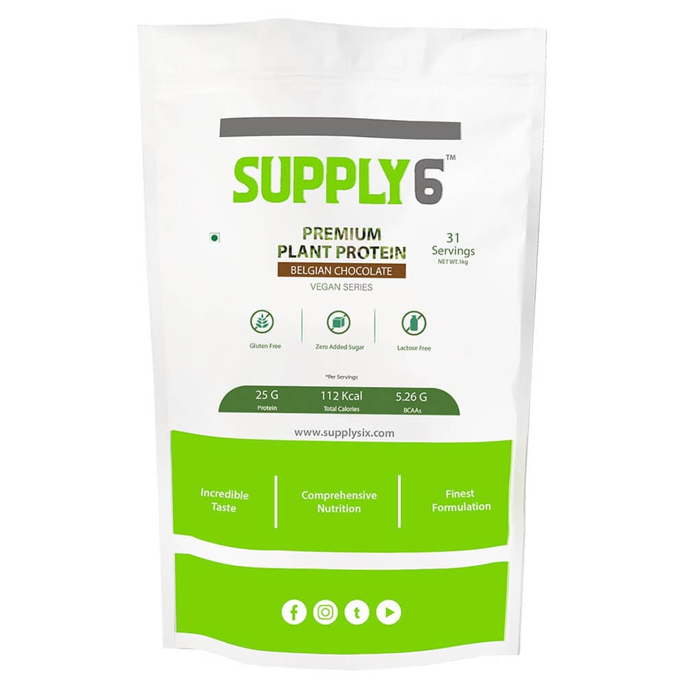 Supply6 Premium Plant Protein, 2.2 lb Belgian Chocolate