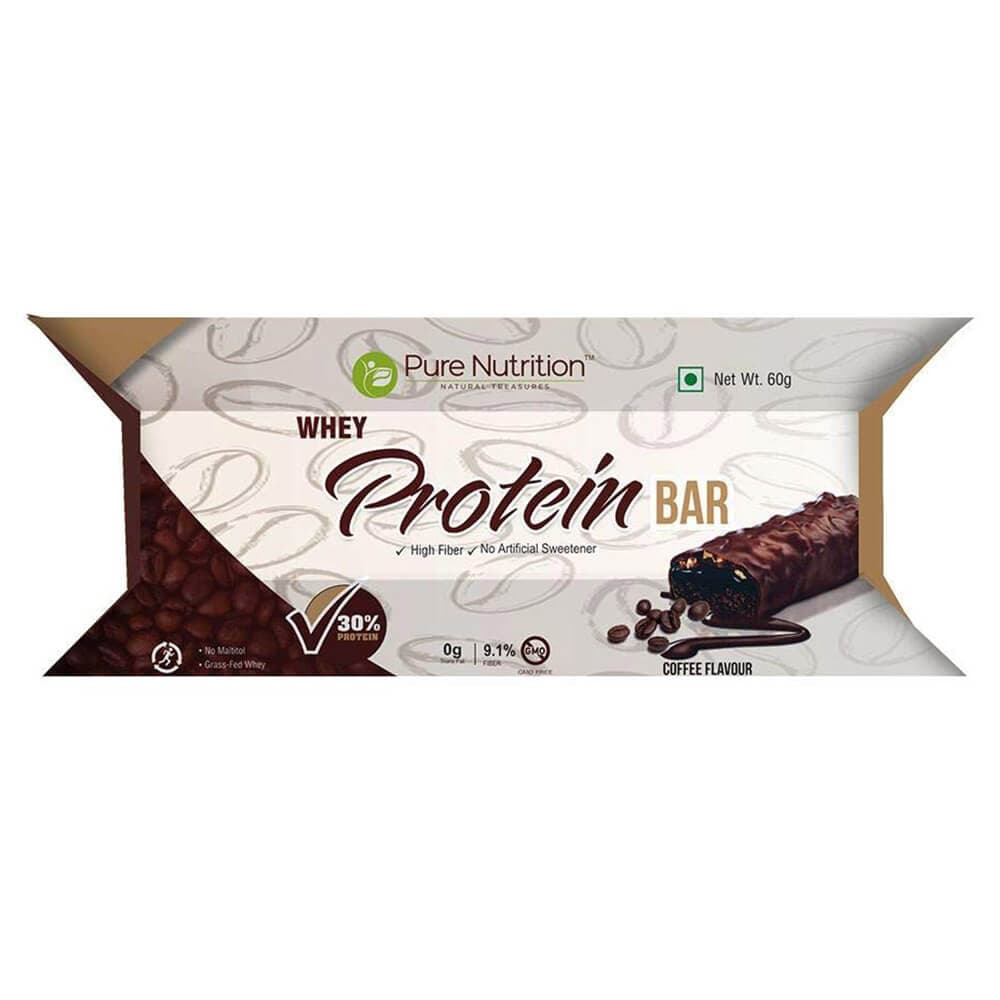Pure Nutrition Whey Protein Bar (18g Protein), 3 bar(s) Coffee