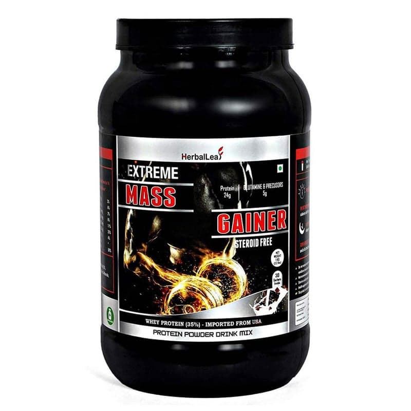 HerbalLeaf Extreme Mass Gainer, 2.2 lb Rich Milk Chocolate