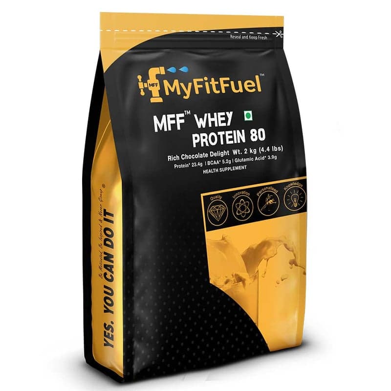 MyFitFuel MFF Whey Protein 80, 4.4 lb Rich Chocolate Delight
