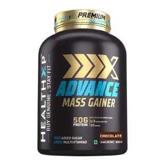 HealthXP Premium Series Advance Mass Gainer, 6.6 lb Chocolate
