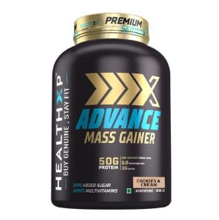 HealthXP Premium Series Advance Mass Gainer, 6.6 lb Cookies & Cream