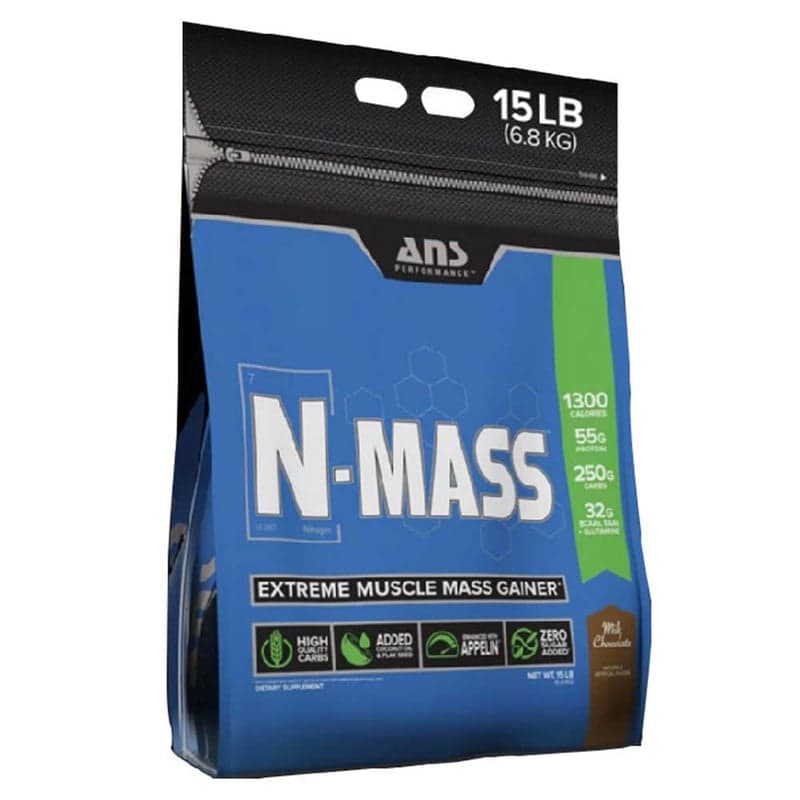 ANS Performance N MASS Extreme Muscle Mass Gainer, 15 lb Milk Chocolate