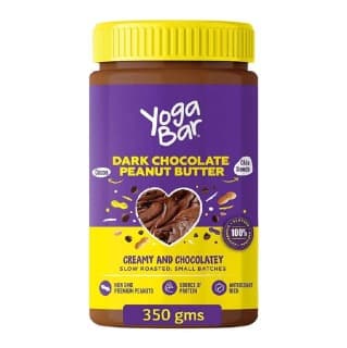Yogabar Dark Chocolate Peanut Butter, 0.350 kg Creamy & Chocolatey