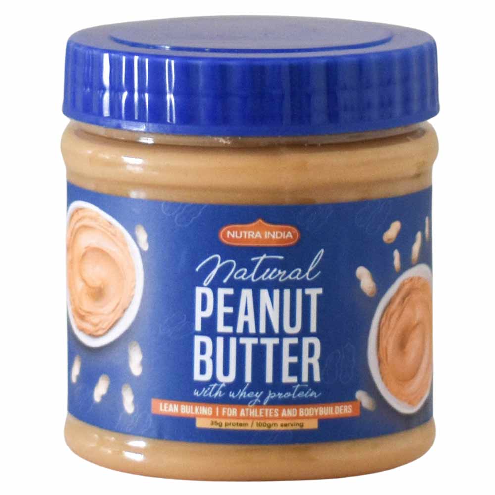 Nutra India Peanut Butter with Whey Protein, 0.300 kg Natural