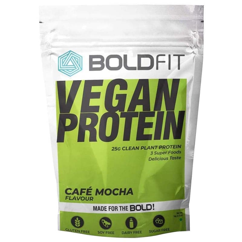 Boldfit Vegan Protein, 2.2 lb Cafe Mocha