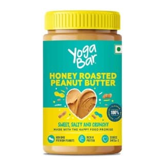 Yogabar Honey Roasted Peanut Butter, 0.400 kg Sweet, Salty and Crunchy
