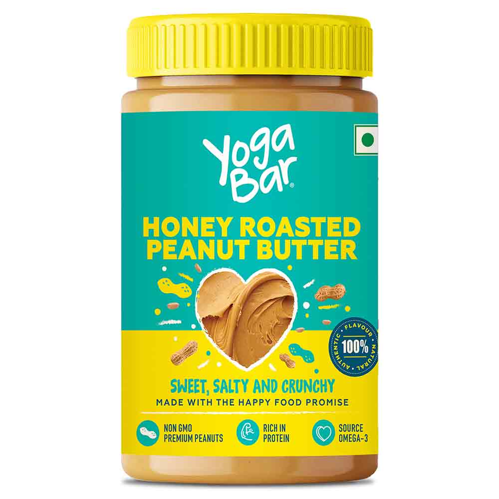Yogabar Honey Roasted Peanut Butter, 0.400 kg Sweet, Salty and Crunchy