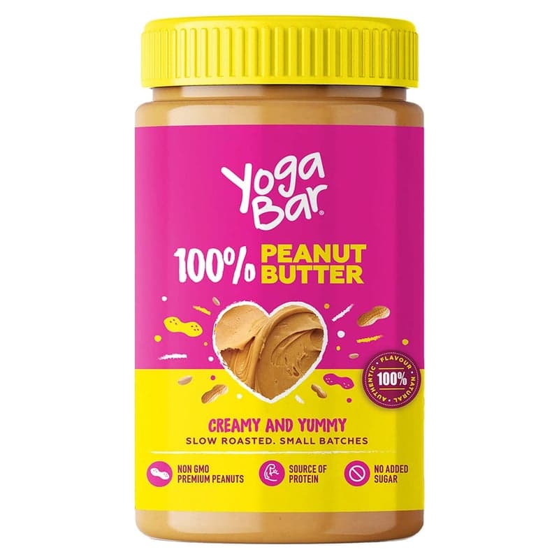 Yogabar 100% Peanut Butter, 0.400 kg Creamy & Yummy