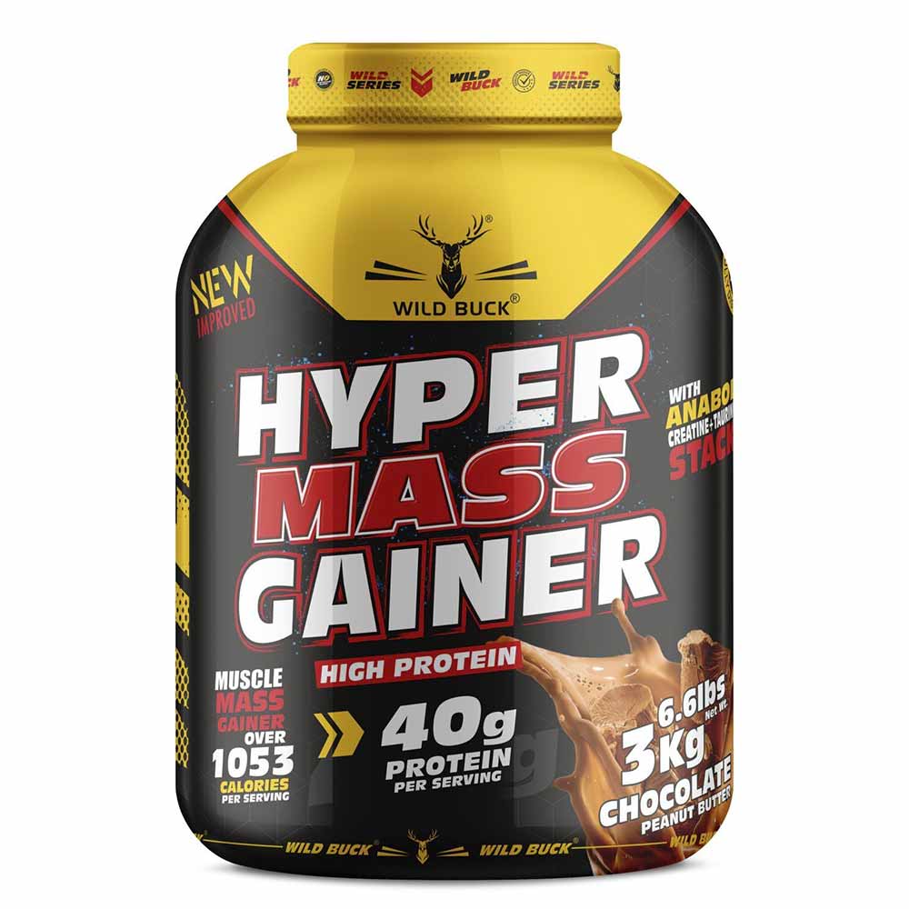 Wild Buck Hyper Mass Gainer, 6.6 lb Chocolate Peanut Butter
