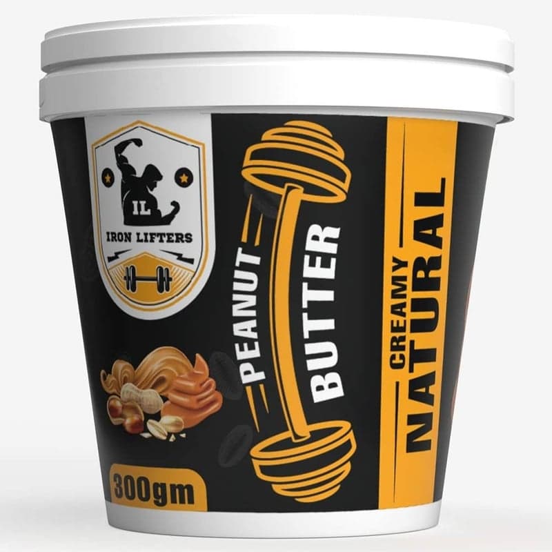 IRON LIFTERS Peanuts Butter, 0.300 kg Creamy Natural