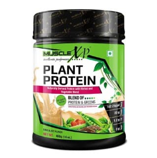 MuscleXP Plant Protein with Herbal and Vegetable Blend, 0.44 lb Chocolate