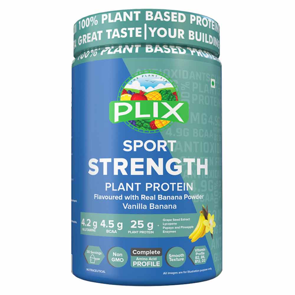 Plix Sport 100% Plant Protein Strength (Post Workout), 2.2 lb Vanilla Banana