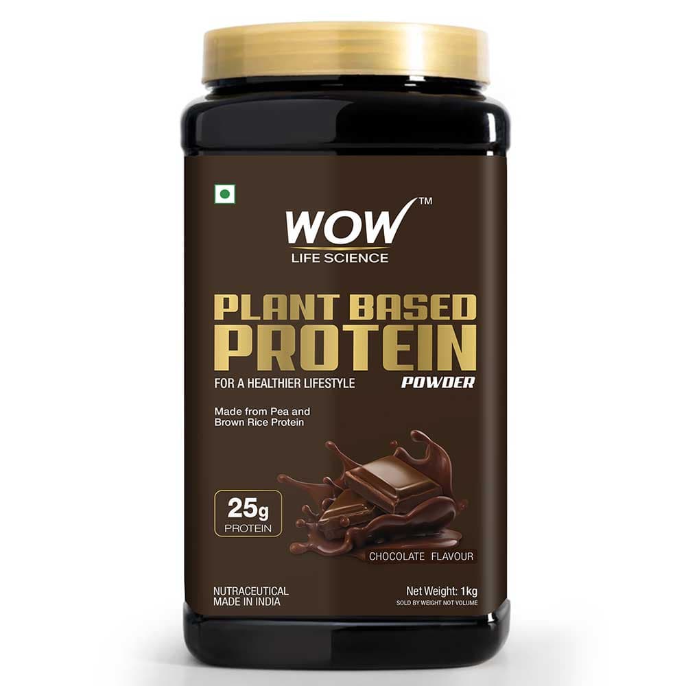 Wow Life Science Plant Based Protein Powder, 2.2 lb Chocolate