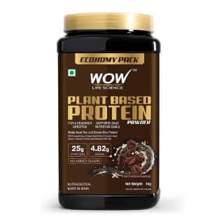 Wow Life Science Plant Based Protein Powder, 2.2 lb Cafe Mocha