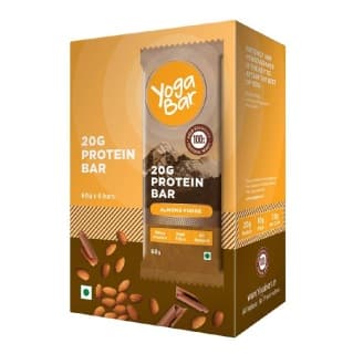 Yogabar Protein Bar (20g Protein), 6 bar(s) Almond Fudge