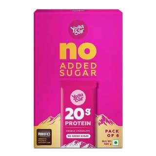 Yogabar Protein Bar (20g Protein), 6 bar(s) Double Chocolate