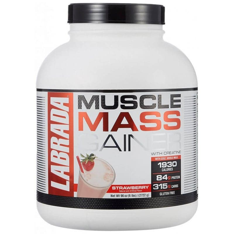 Labrada Muscle Mass Gainer, 6 lb Strawberry