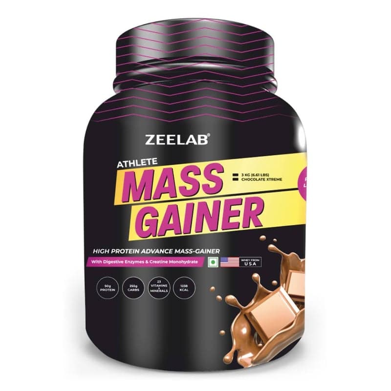 Zeelab Athlete Mass Gainer, 6.61 lb Chocolate Xtreme