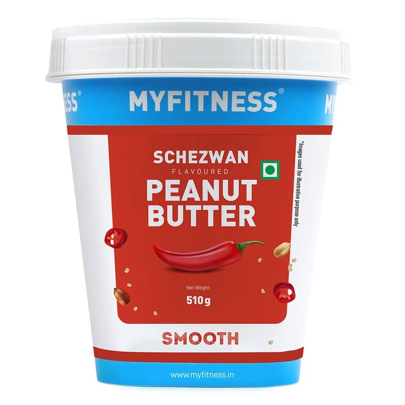 Myfitness by brnd.me Schezwan Peanut Butter, 510 g Smooth
