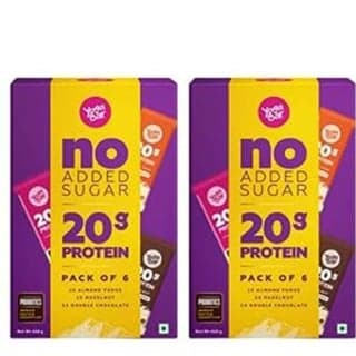 Yogabar Protein Variety Box 720gm (60gm x 12 Bars), 12 bar(s) Chocolate Brownie Cranberry Almond Fudge and Hazlenut