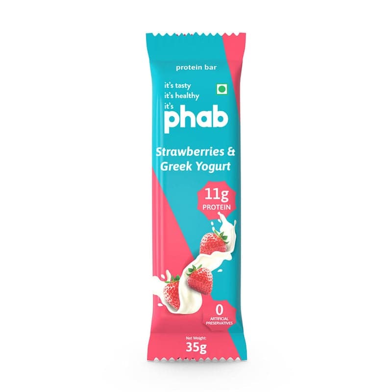 Phab Protein Bar, 6 bar(s) Strawberries & Greek Yogurt (11g Protein)