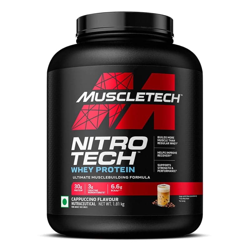 MuscleTech NitroTech Whey Protein, 4 lb Cappuccino