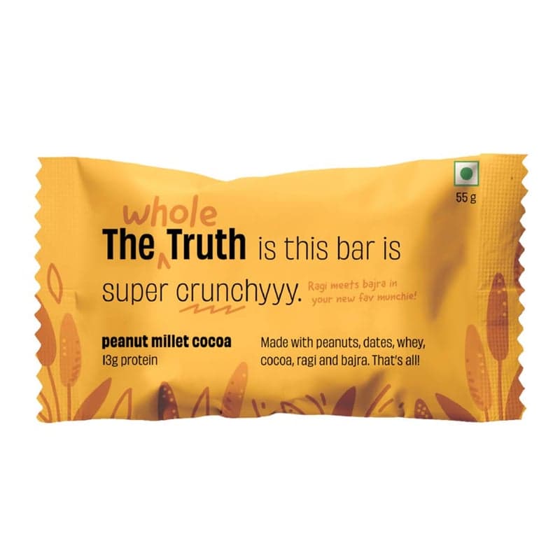 The Whole Truth Protein Bars, 6 bar(s) Peanut Millet Cocoa