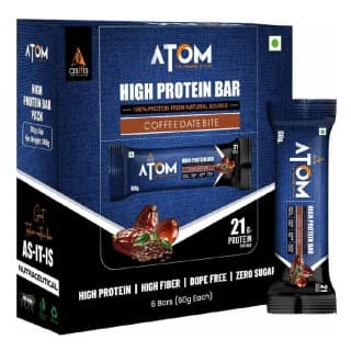 AS-IT-IS Nutrition ATOM High Protein Bar, 6 bar(s) Coffee Date Bite