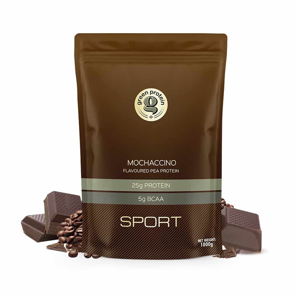 Green Protein Flavoured Pea Protein Sport, 2.2 lb Mochaccino