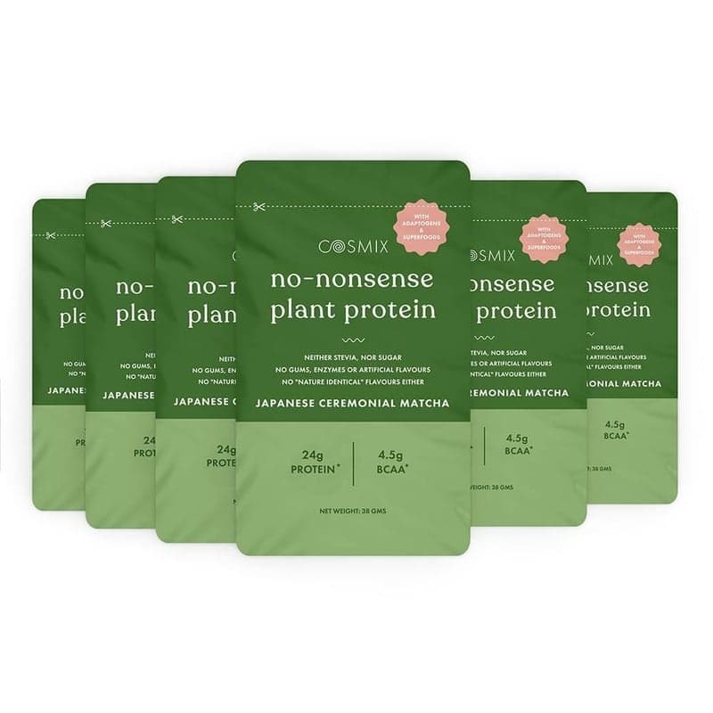 Cosmix No-Nonsense Plant Protein, 6 sachets/pack Japanese Ceremonial Matcha