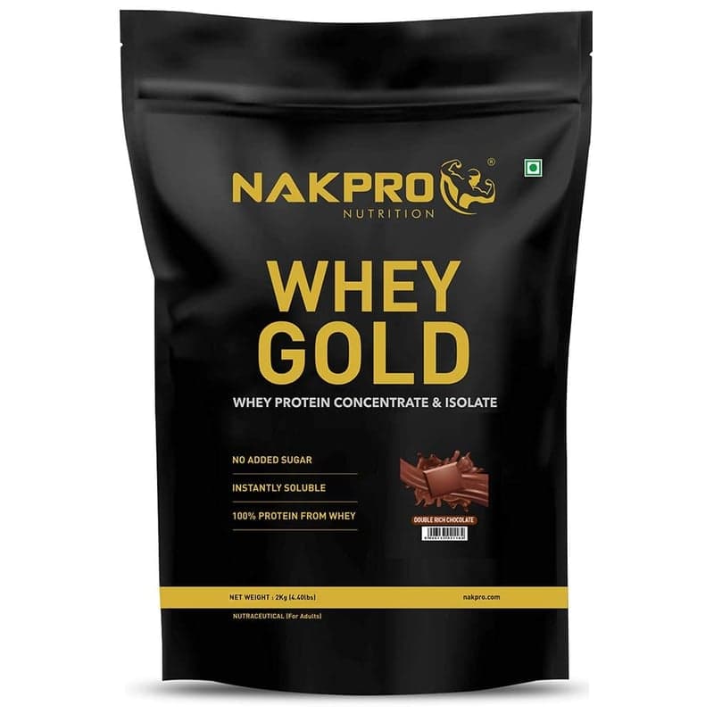 Nakpro Whey Gold Protein Concentrate, 4.4 lb Double Rich Chocolate