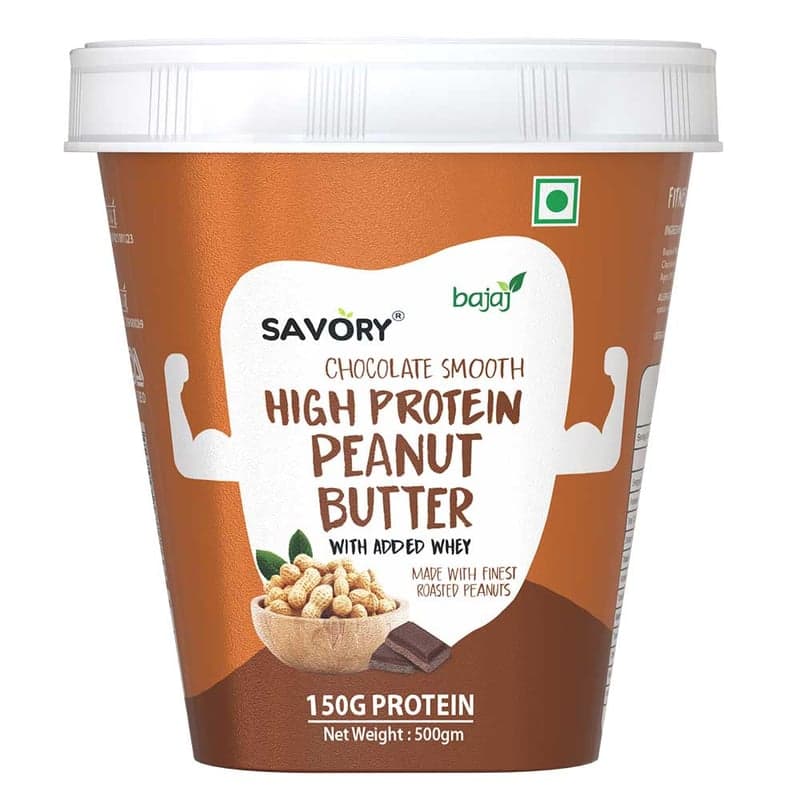 Savory Chocolate High Protein Peanut Butter, 500 g Smooth