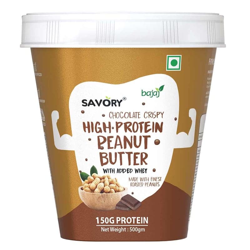 Savory Chocolate High Protein Peanut Butter, 500 g Crispy