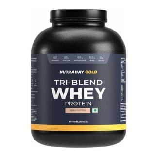 Nutrabay Gold Tri-Blend Whey Protein, 4.4 lb Cold Coffee