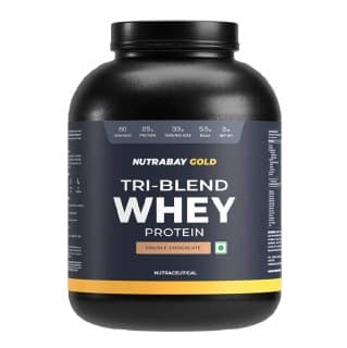 Nutrabay Gold Tri-Blend Whey Protein, 4.4 lb Double Chocolate