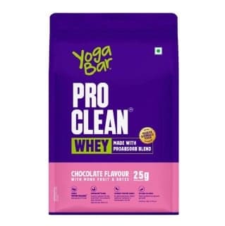 Yogabar Pro Clean Whey, 1.5 lb Chocolate with Monk Fruit & Dates