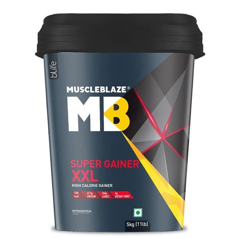 MuscleBlaze Super Gainer XXL, 11 lb Banana