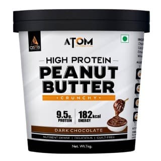 AS-IT-IS Nutrition ATOM High Protein Peanut Butter Crunchy, 1 kg Dark Chocolate