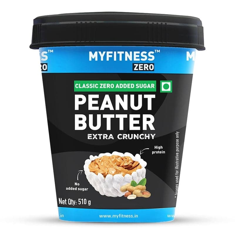 Myfitness by brnd.me Zero Classic Zero Added Sugar Peanut Butter, 510 g Extra Crunchy