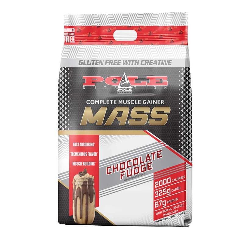 Pole Nutrition Mass Gainer, 12 lb Chocolate Fudge