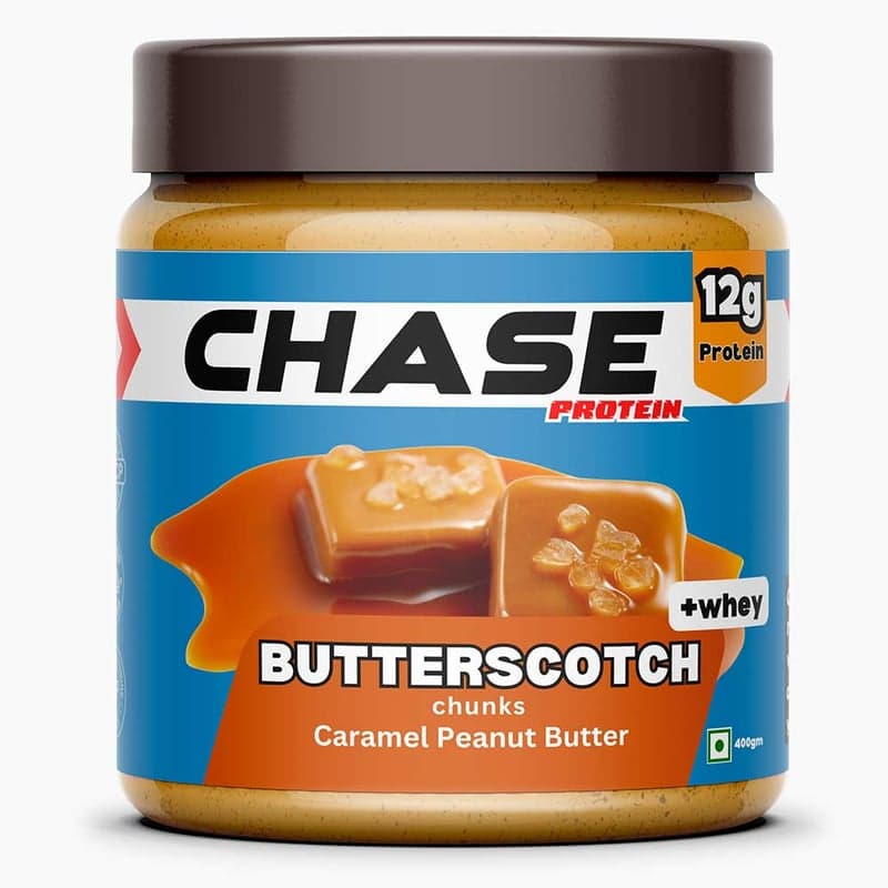 Chase Protein Peanut Butter with Isolate Whey, 400 g Butterscotch Caramel