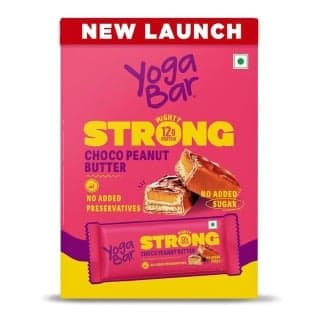 Yogabar Strong 12g Protein Bar, 6 bar(s) Choco Peanut Butter