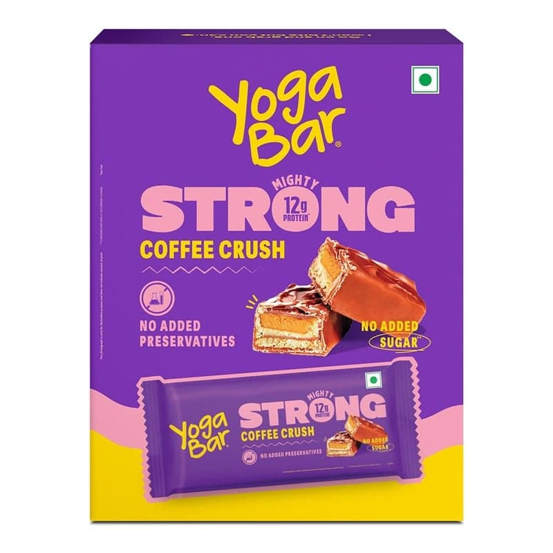 Yogabar Strong 12g Protein Bar, 6 bar(s) Coffee Crush