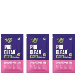 Yogabar Pro Clean Whey, 3 sachets/pack Chocolate with Monk Fruit & Dates