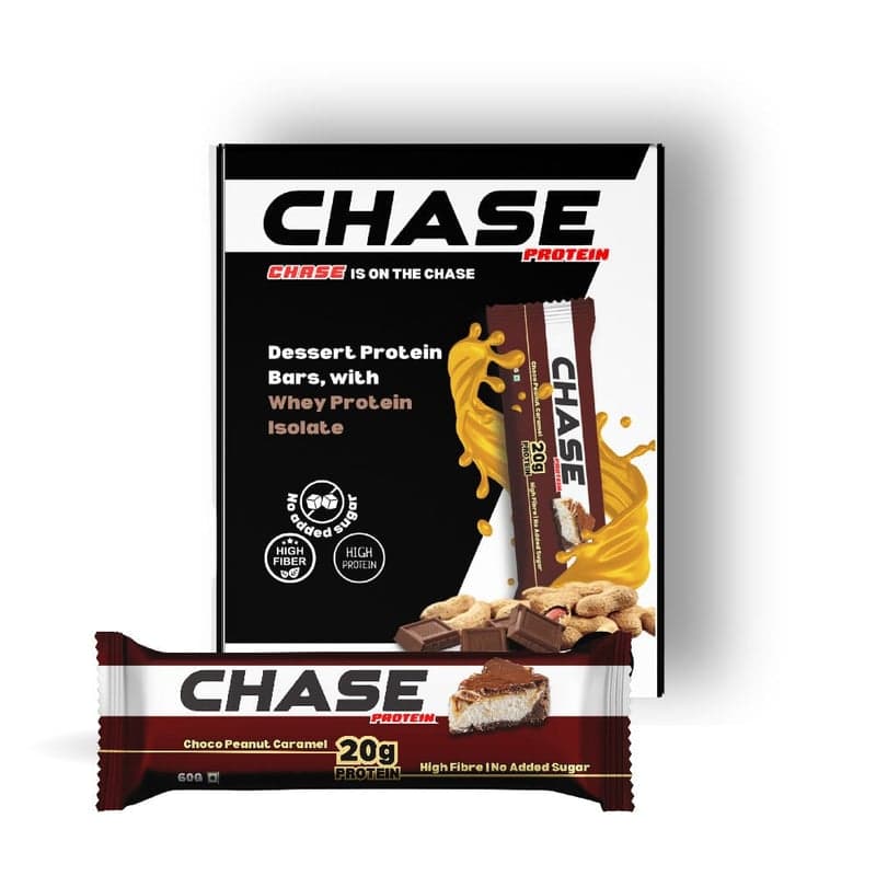 Chase Protein Bar (20g Protein), 6 bar(s) Choco Peanut Caramel