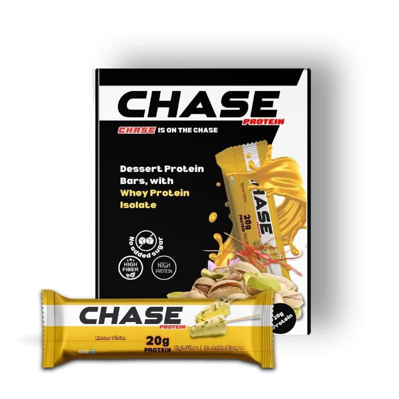 Chase Protein Bar (20g Protein), 6 bar(s) Kesar Pista